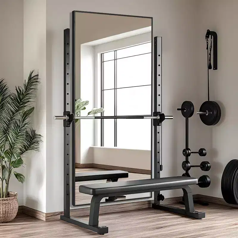 Dovelina Full Length Wall Mirror Large Standing Floor Mirror Black