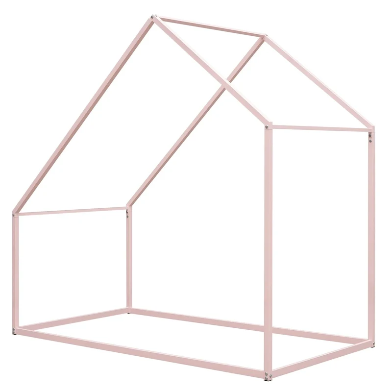 Twin Size Metal House Bed Frame for Kids