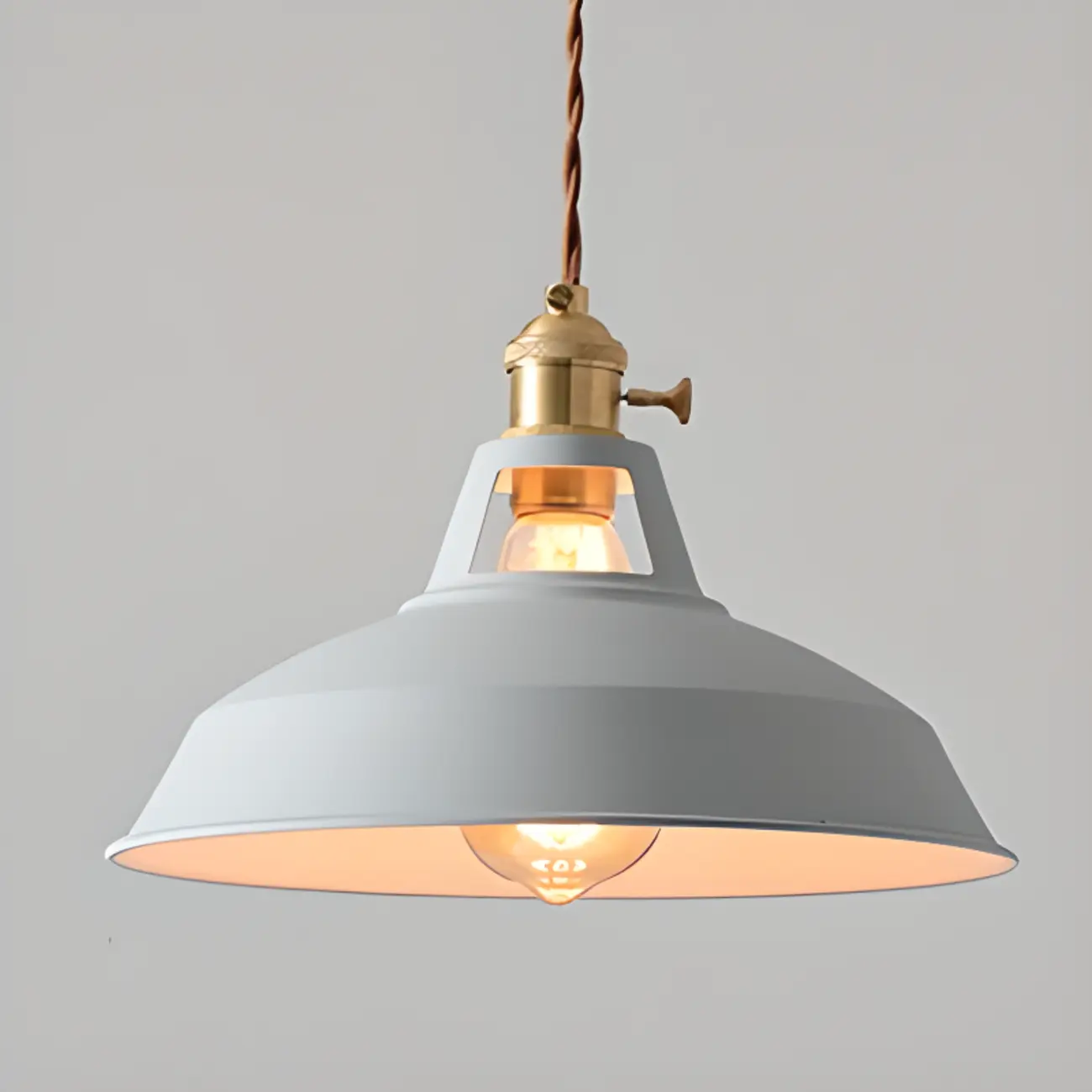 Macaron Iron Dome Pendant Lamp with Hardwired