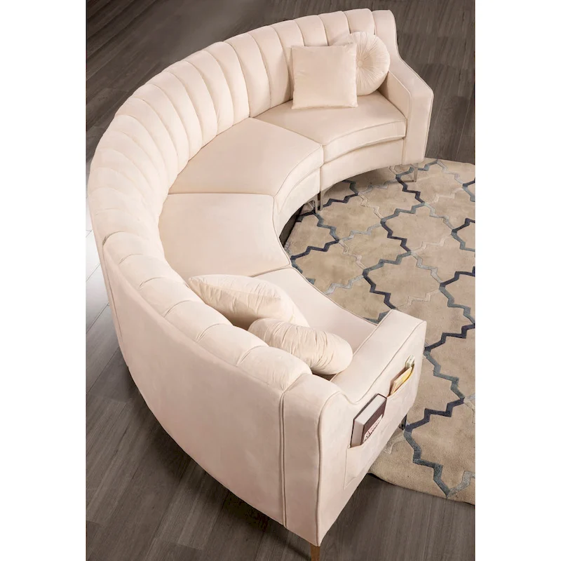 Velvet Sofas & Couches 4 Seats Round shape - 142