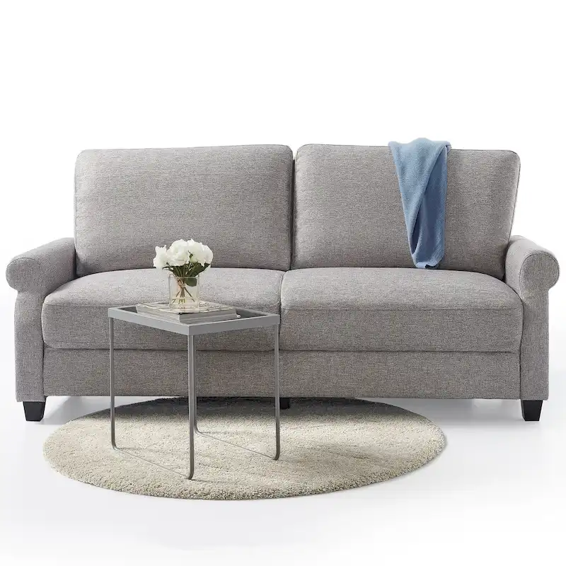 Upholstered 3-Seater Sofa with Rounded Arms | 78