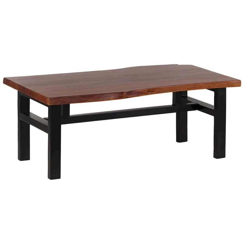 Acacia Live Edge Trestle Coffee Table