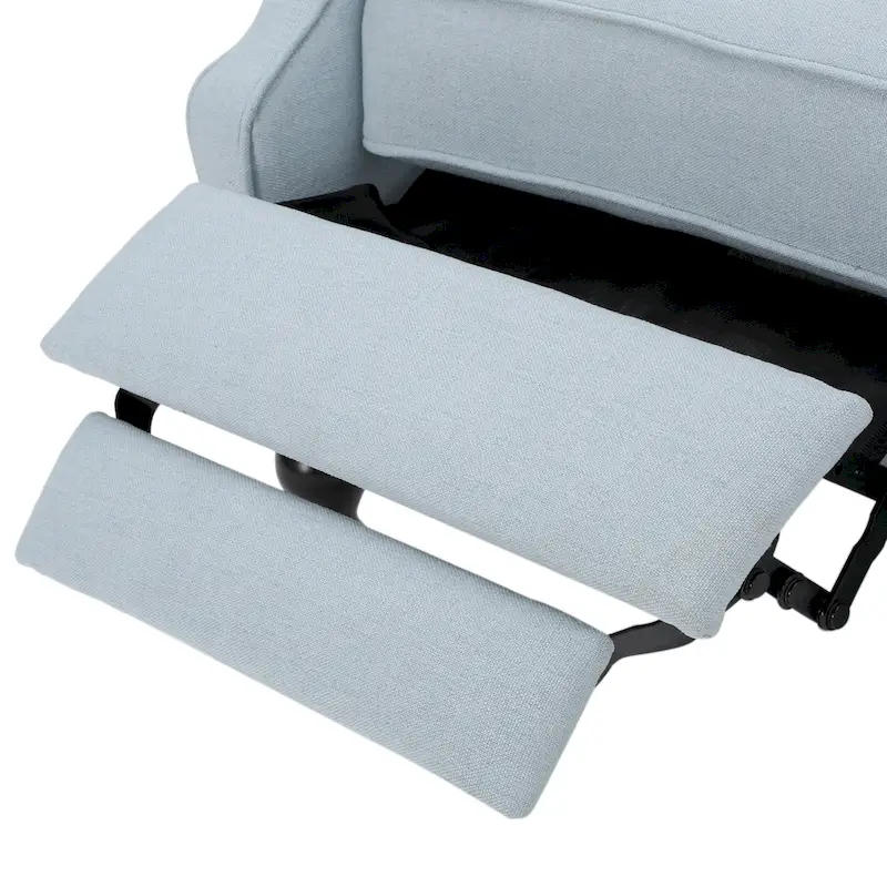 Tufted Fabric Wingback Recliner Club Chair