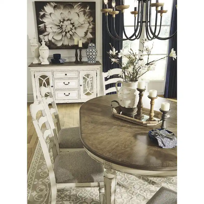 Signature Design by Ashley Realyn White/Brown 8-Piece Dining Package