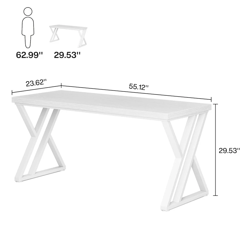 55 Heavy Duty Computer Desk, Office Desk