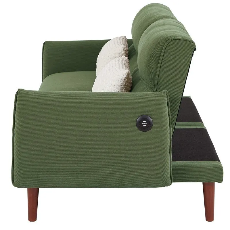 GEITIN Convertible Futon Sofa Bed with 2 Pillows