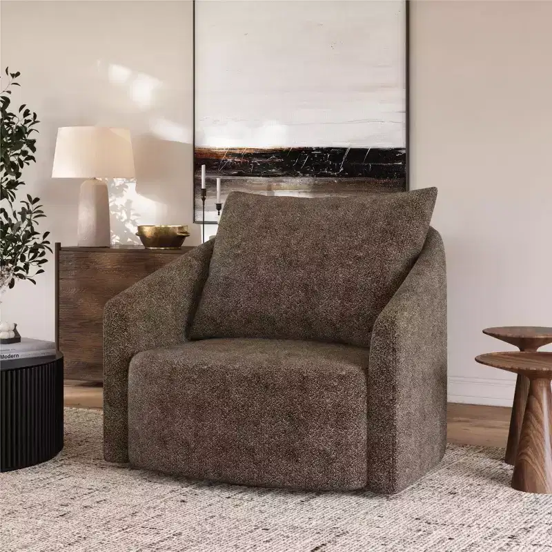 GDFStudio Dorothy Modern 40.5 Upholstered Swivel Accent Chair