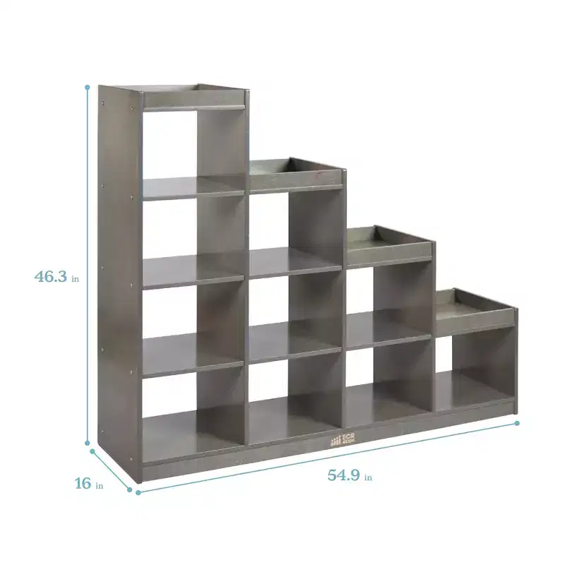ECR4Kids 4-3-2-1 Double-Sided Cube Storage Organizer, Classroom Furniture