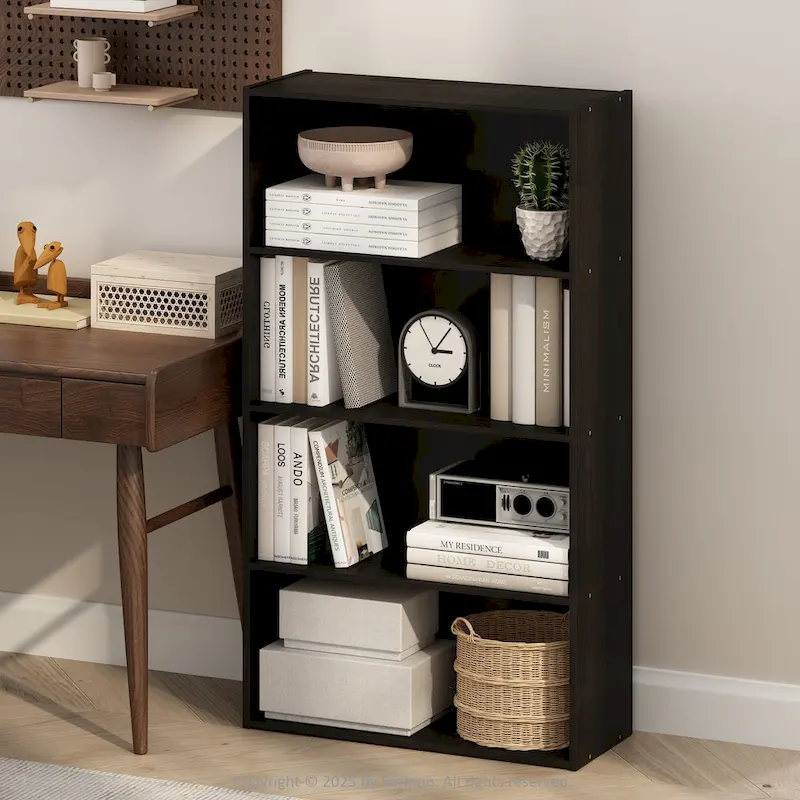 Furinno Simple Open Shelf, Bookcases, 4-Tier