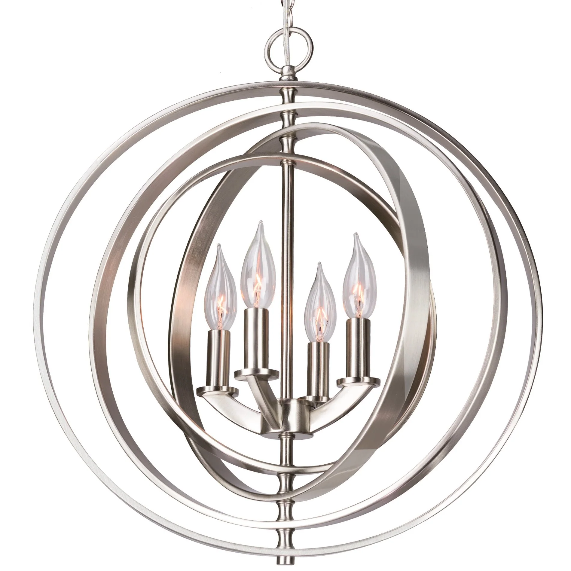 Orbits 21 4-Light Modern Sphere/Orb Chandelier