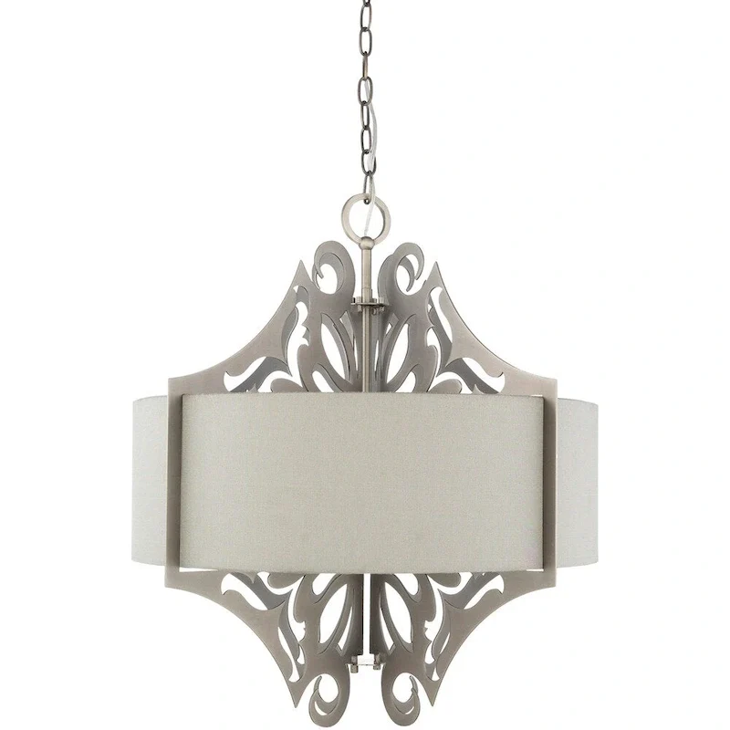 Roxton Modern Damask Metal 3-Light Pendant
