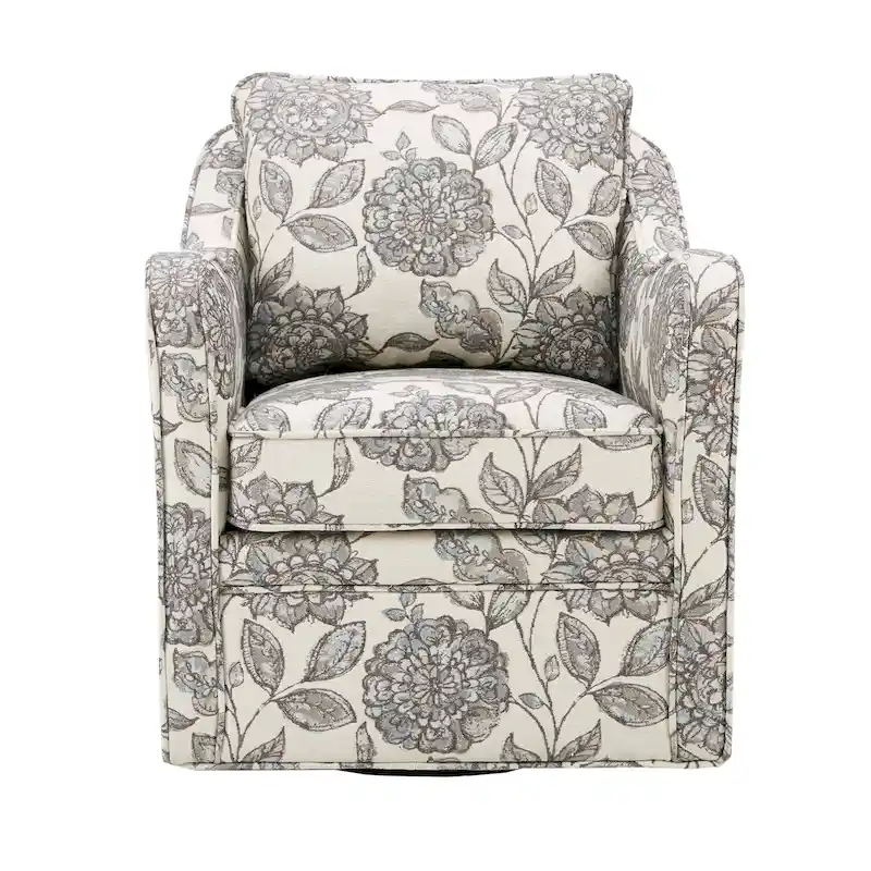 Madison Park Betty Upholstered Swivel Curved Armchair