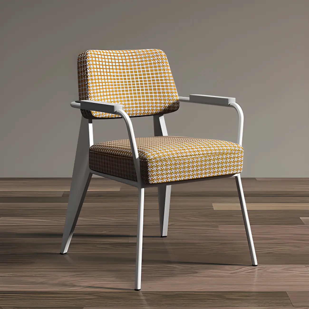 Modern Upholstered Dining Chair with Arm