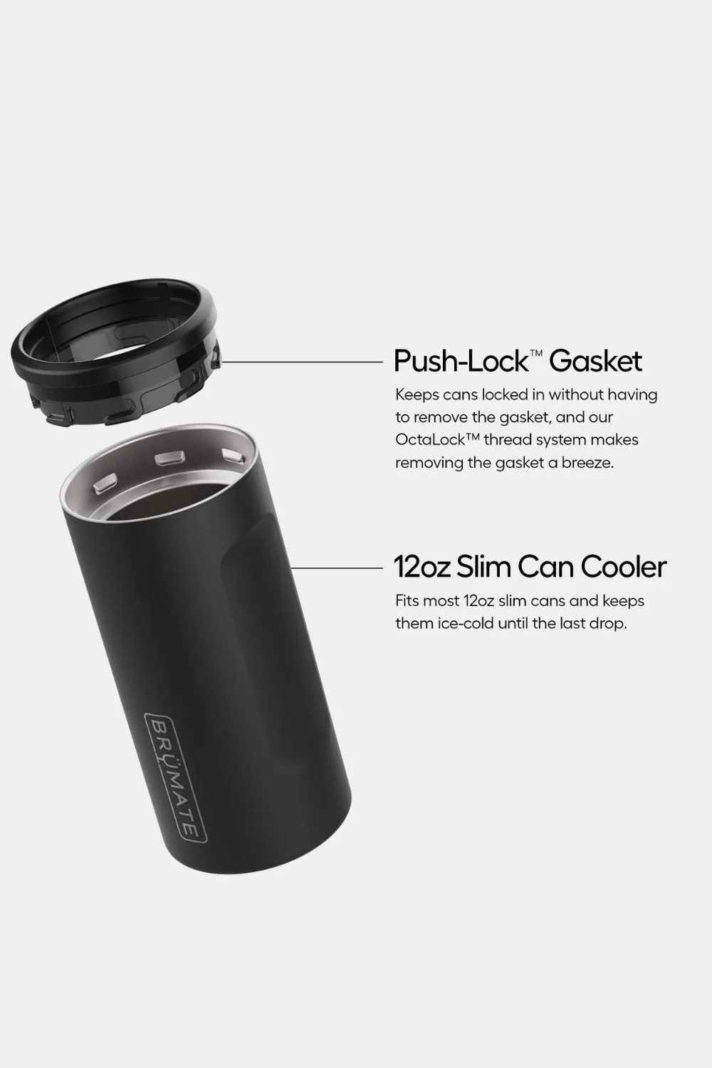 BruMate 12 oz. Hopsulator Slim Can Cooler in Golden Bloom | DWSL12MTBMETALLICBLOOM