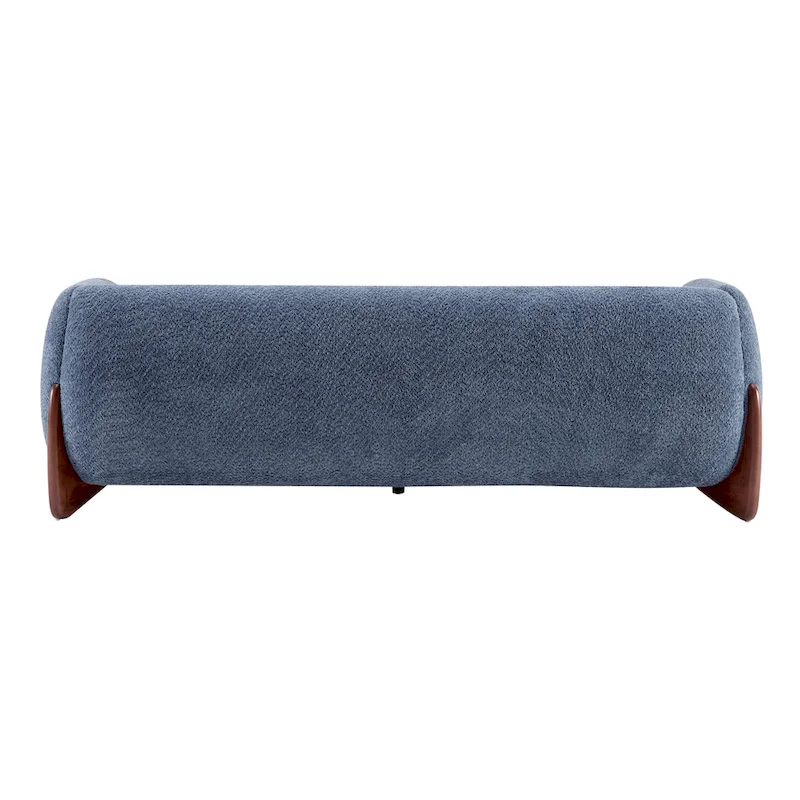 Off-White Boucle 3-Seat Sofa with Birch Wood Legs