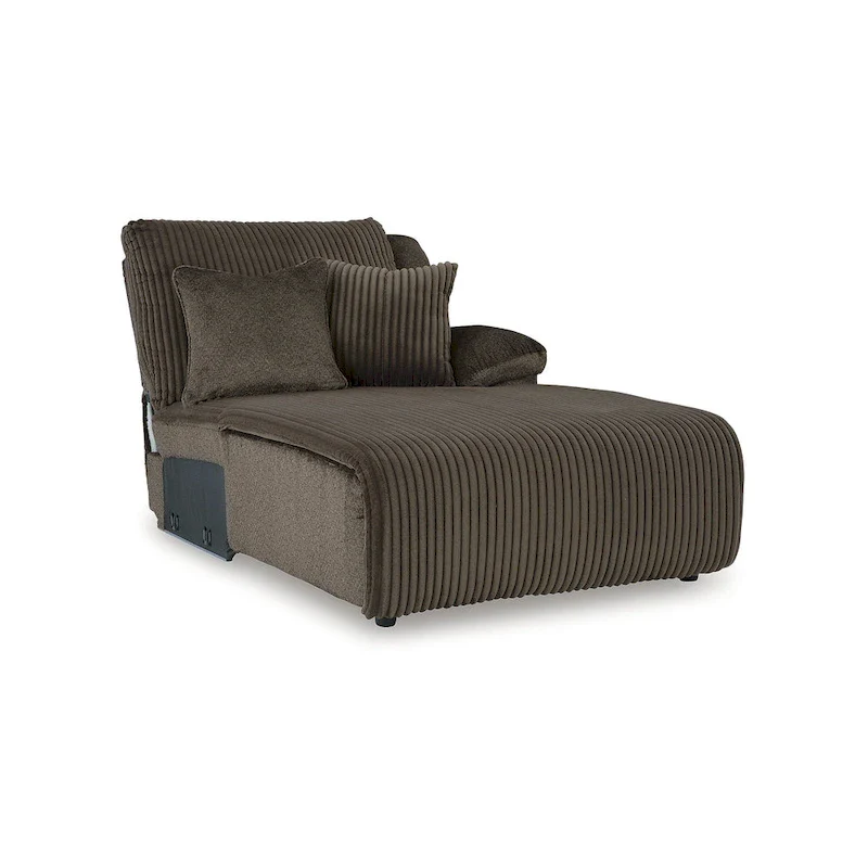 Signature Design by Ashley Top Tier Brown 6-Piece Reclining Sectional with Chaise - 147 W x 134 D x 41 H