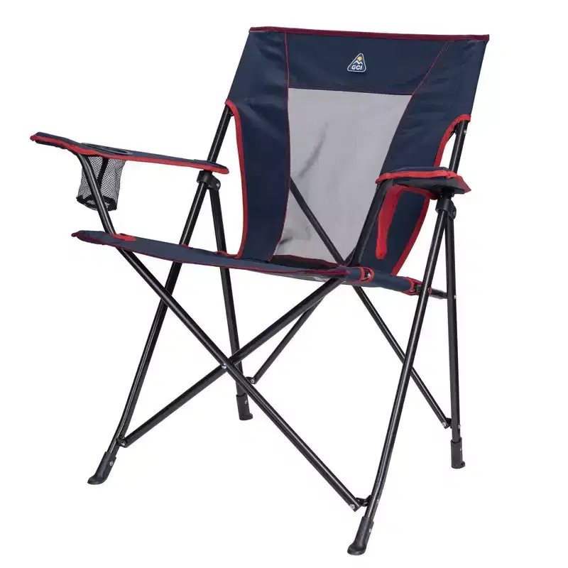 GCI Outdoor Comfort Quad Outdoor Portable Folding Camping Chair with Carry Bag - Indigo Red
