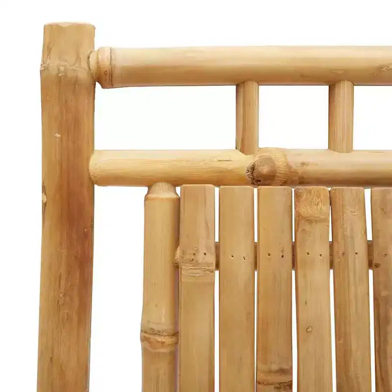 vidaXL Bistro Set Natural Bamboo Bamboo Medium Foldable Bistro Set