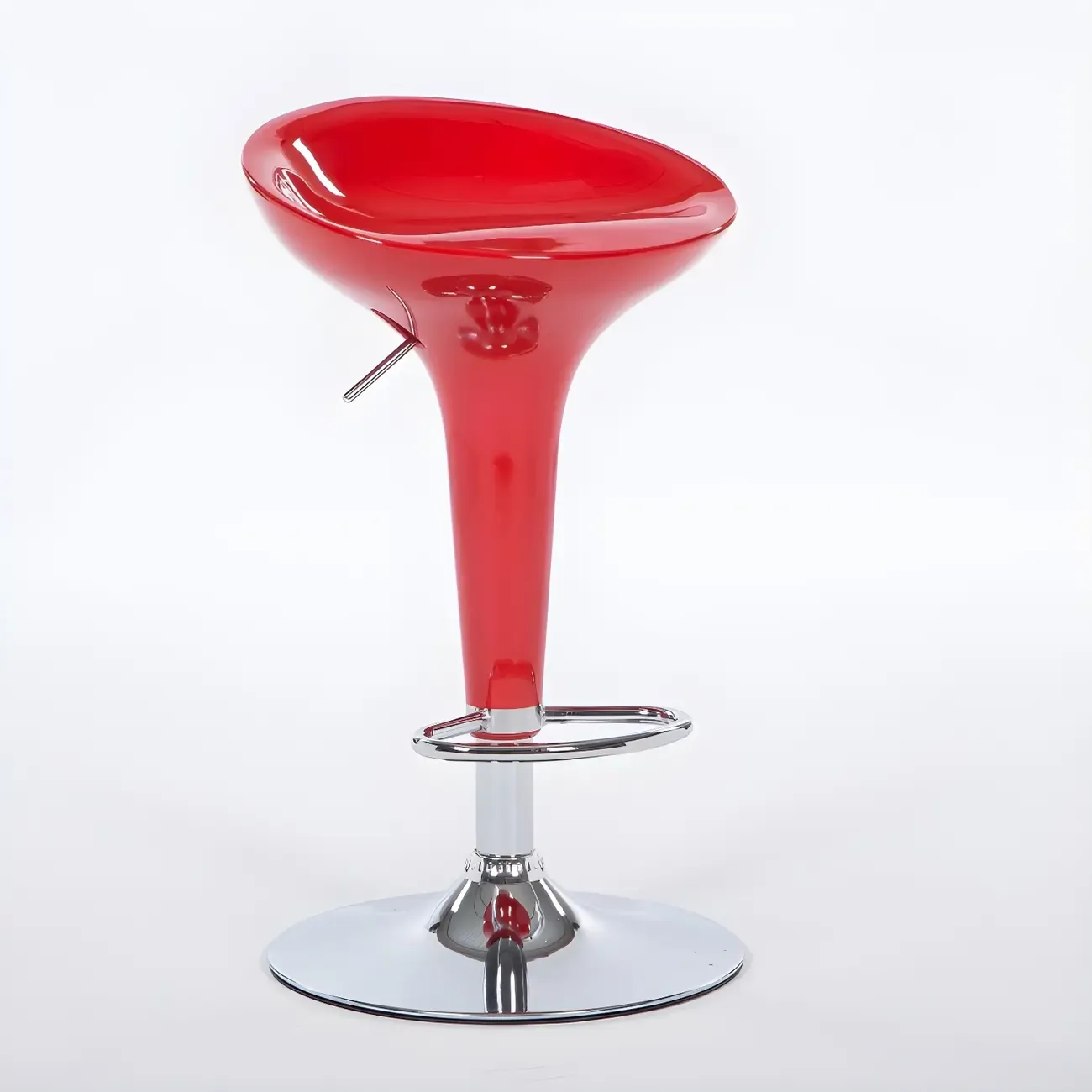 Plastic Chrome Swivel Bar Stool Height Adjustable