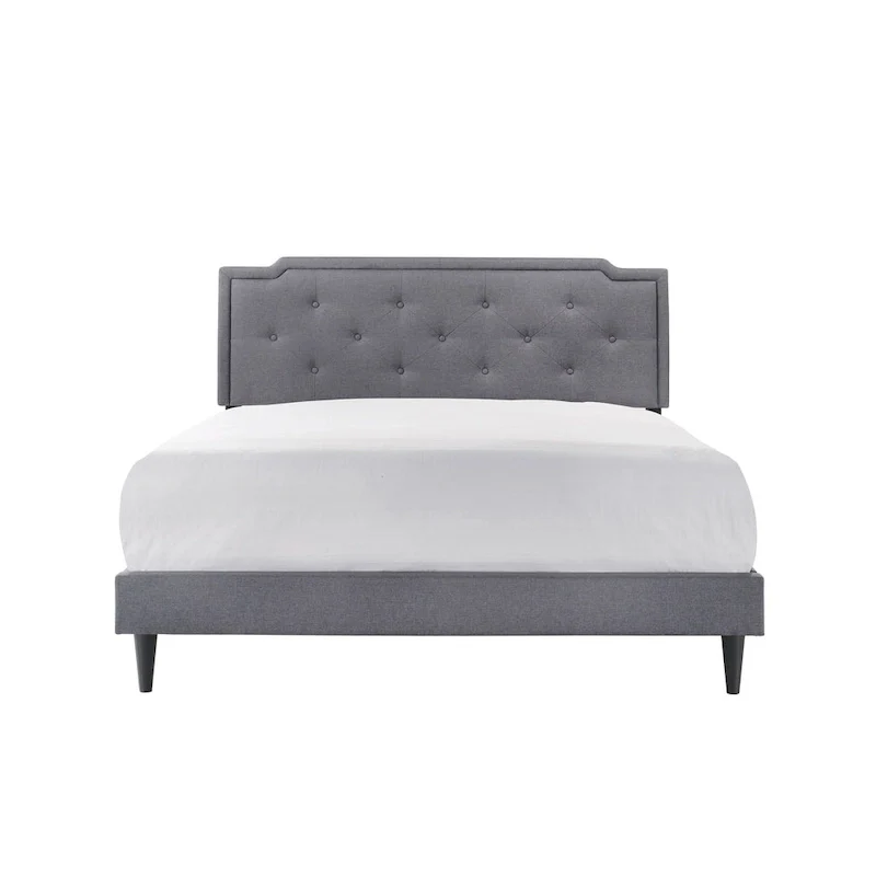 Deb Transitional Tufted Upholstered Panel Bed
