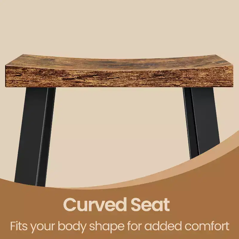 2 Pack Bar Stools, Bar Chairs, Kitchen Breakfast Bar Stools with Footrest, 23.6 Inches High