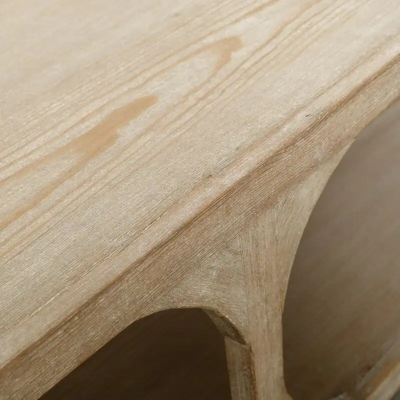 Artissance Reclaimed Wood Peking Ming Coffee Table, Large, 67 Inch Long, Weathered White Wash