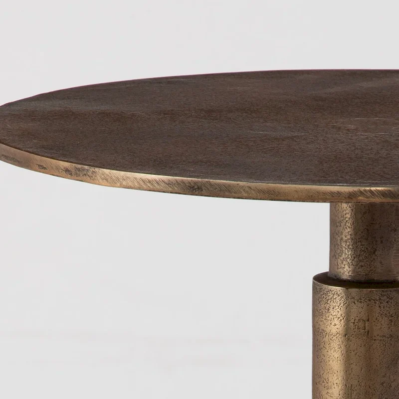 Gold Accent Side Table - 14W x 22.5H x 14D
