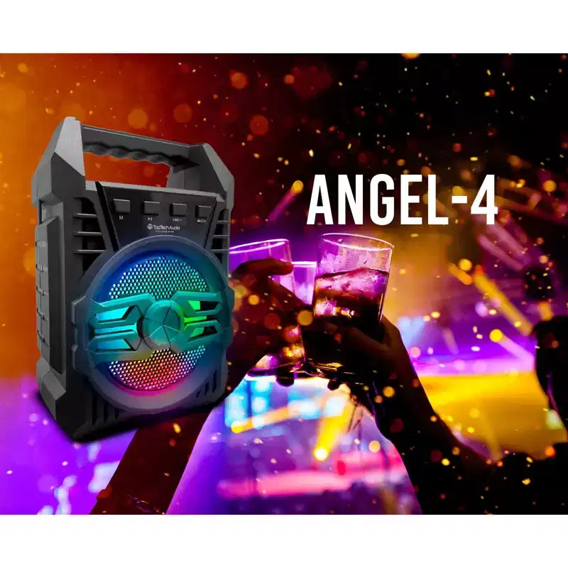 TOPTECH ANGEL-4 4'' Wireless Bluetooth Speaker with 360 HiFi Sound & LED Lights