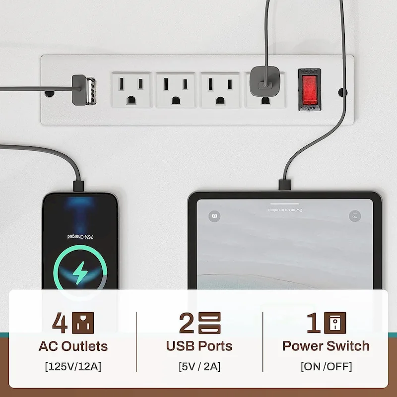 Reversible Computer Desk L Shaped Gaming Desk with Hutch LED Light