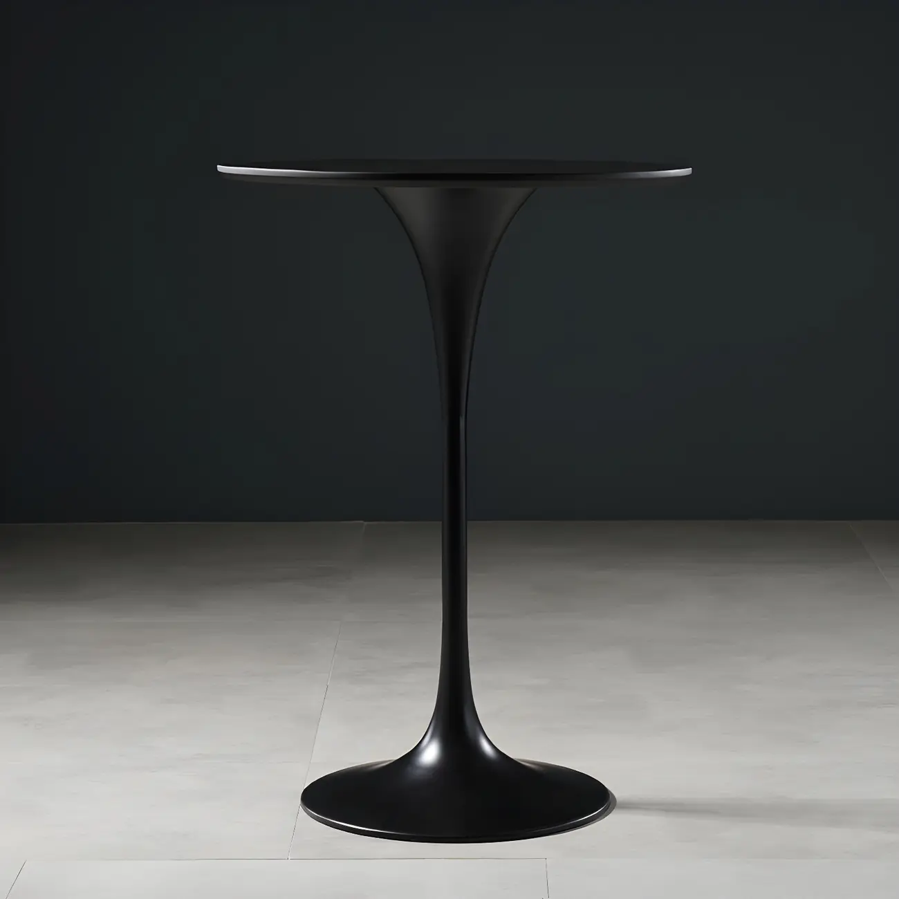 Glam Round Tall Bistro Table Pedestal Base Bar Table