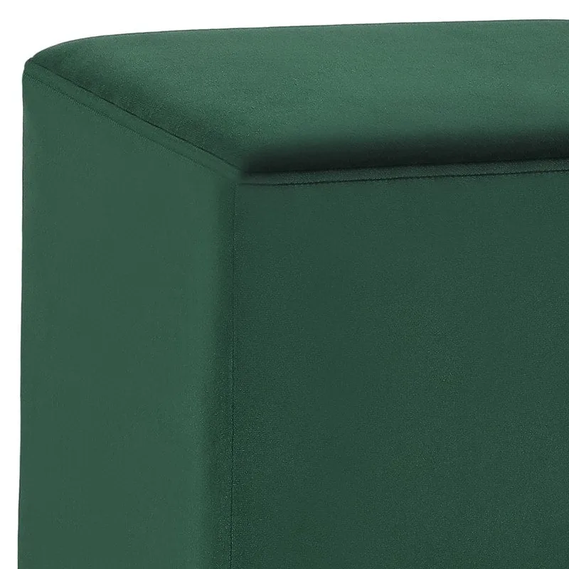 Adeco Ottoman Footrest Vanity Stool Gold Trim Footstool