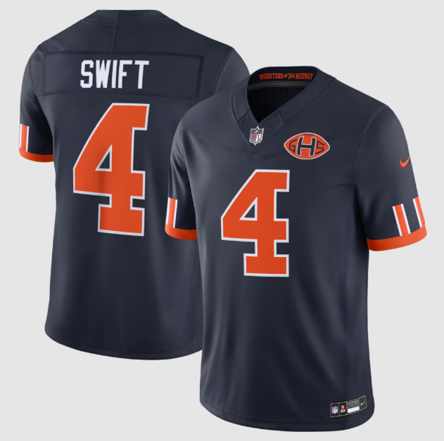 Chicago Bears D'Andre Swift Navy 2026 Rivalries Collection Stitched Limited Jersey