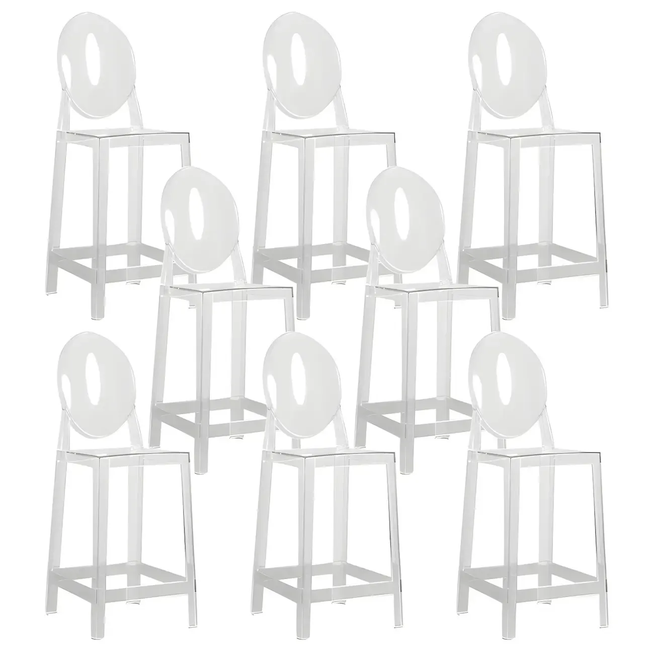 Modern Acrylic Vibrant Durable Colourful Sleek Bar Stool