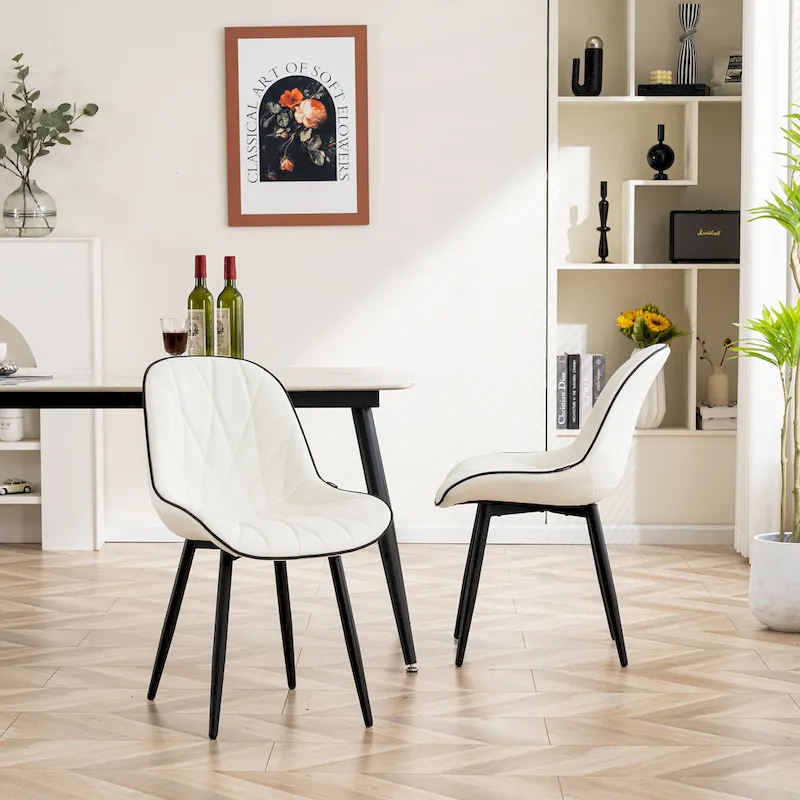 Upholstered Dining Chairs Set of 2 Modern Kitchen Chairs