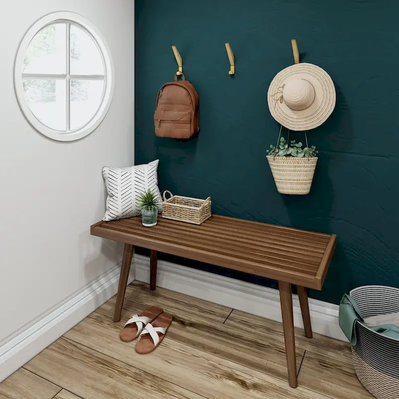 Wood Entryway Bench
