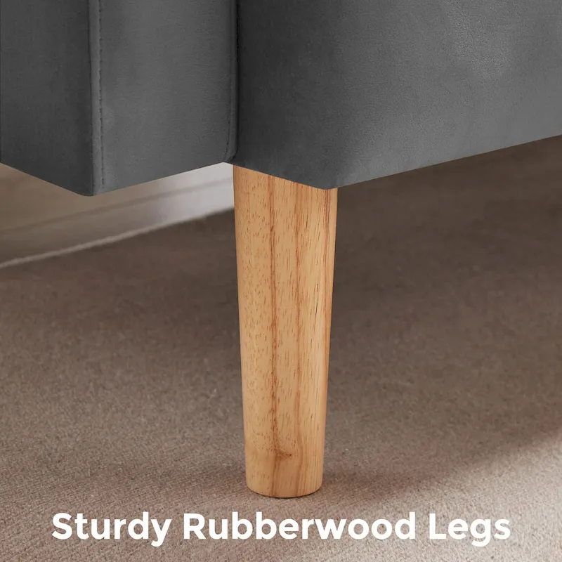 79.52W Modern Velvet Convertible Sofa