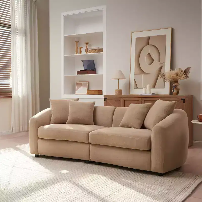 Christopher Knight Home Rylor 87 Modern 3-Seater Wooden Velvet Upholstered Sofa