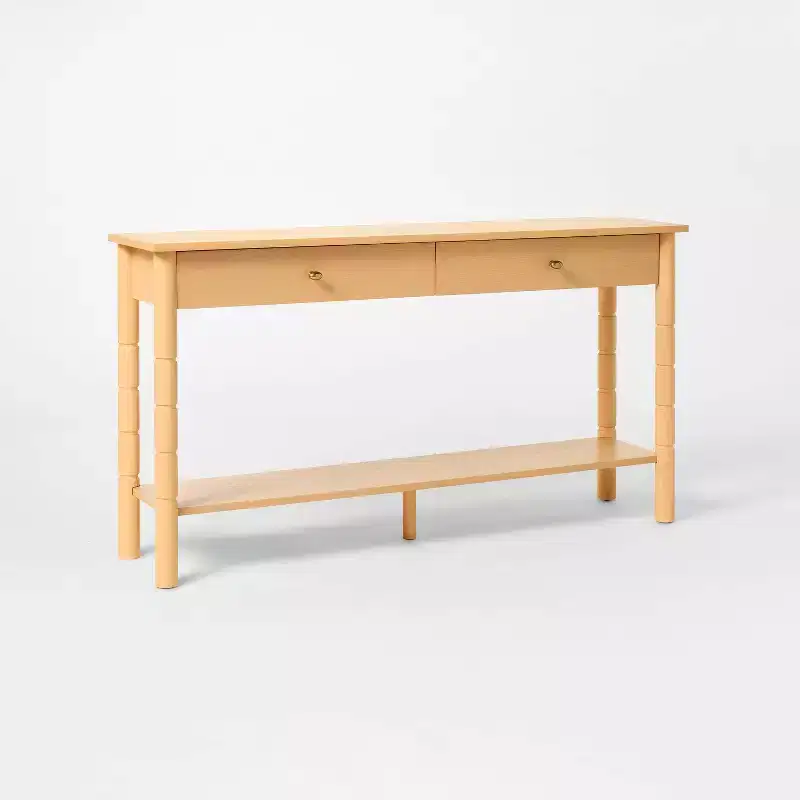 60" Modern Wooden Console Table with Drawer Brown - Threshold™ designed with Studio McGee