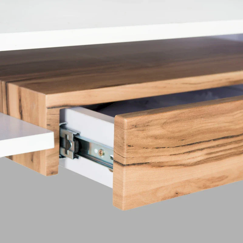 SAFAVIEH Bettyjane Modern White/ Chrome Computer Desk