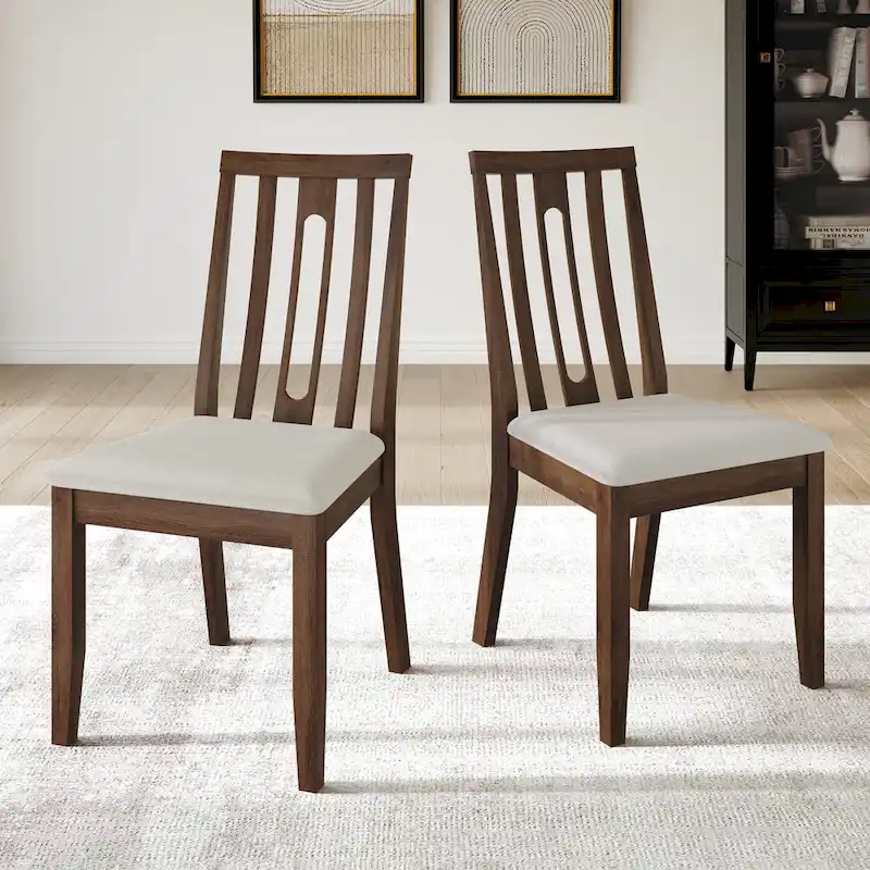 CraftPorch Contemporary Wooden Dining Chairs (Set of 2) - N/A