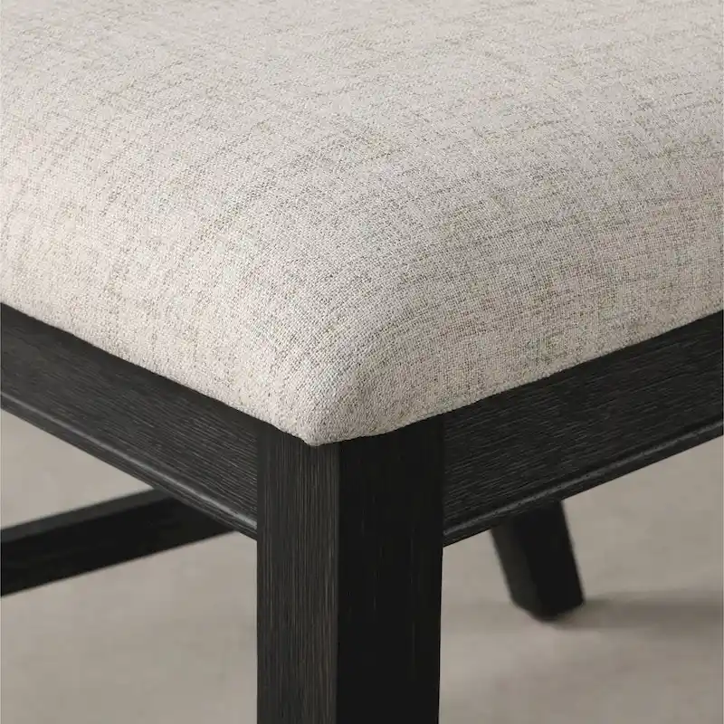 Roundhill Furniture Gates 5-Piece Round Dining Set, Light Gray