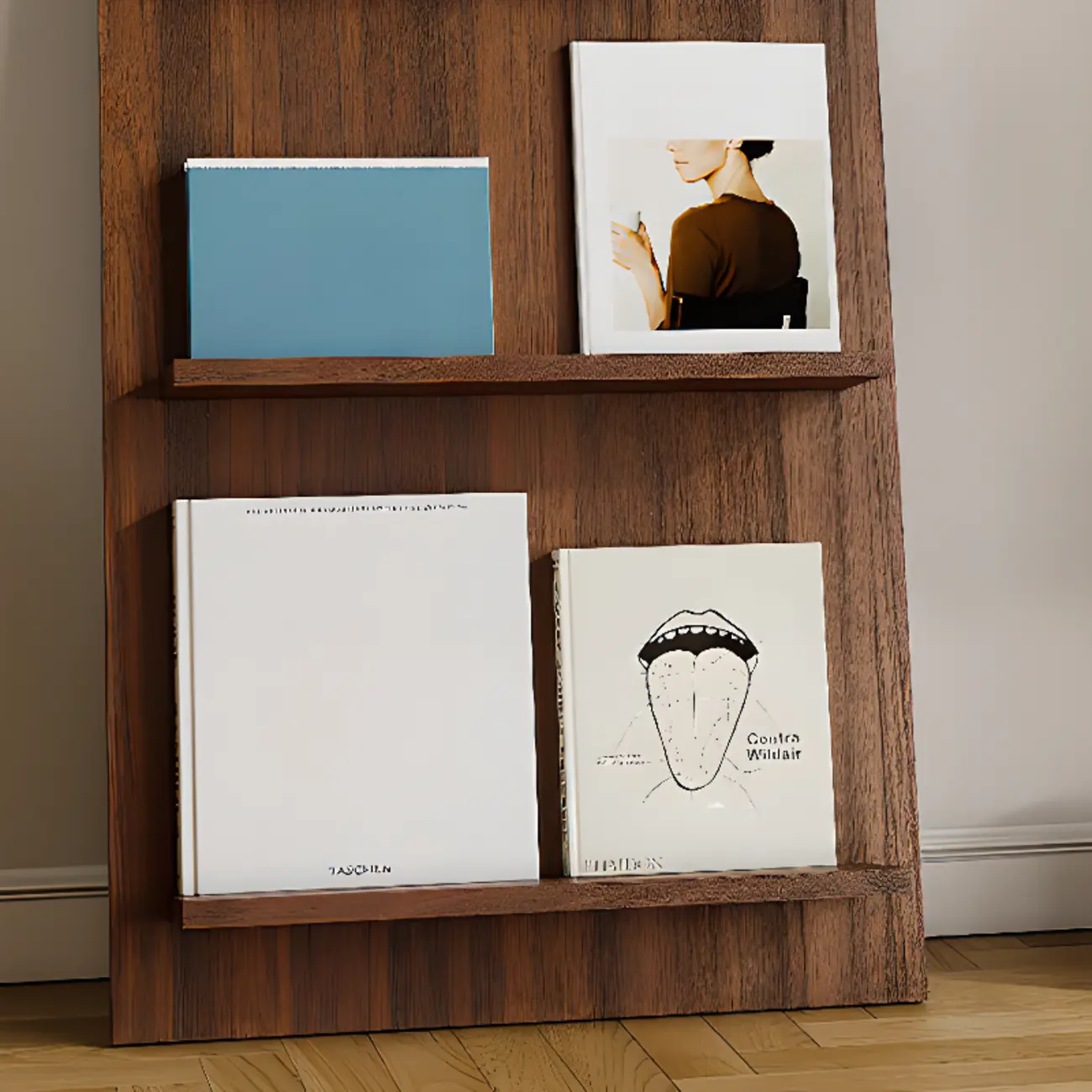 Scandinavian Solid Wood 4-Tier Ladder Bookcase