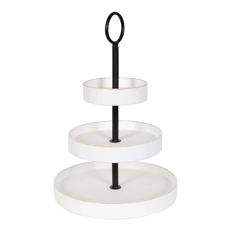 Kate and Laurel Woodmont 3 Tiered Wood Tray - 3 Tier