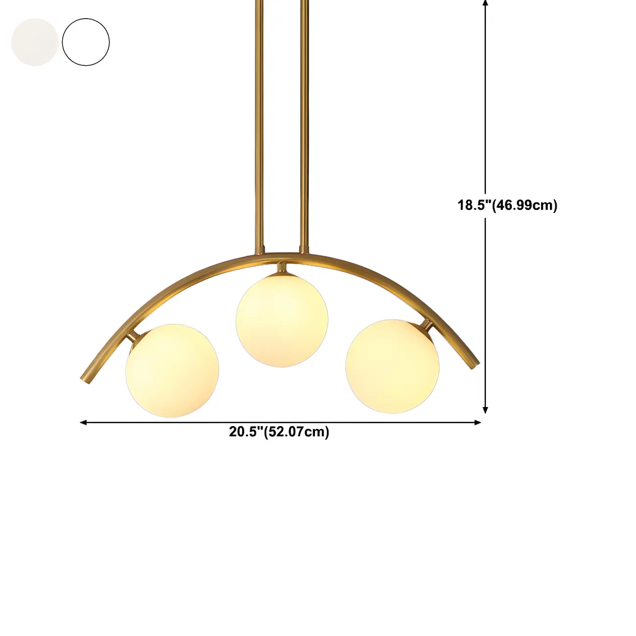 Trendy Modern Gold Arc Multi-Light Island Pendant
