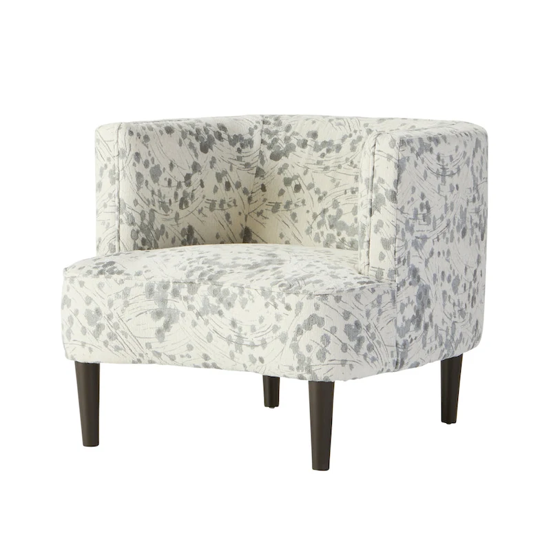 Roundhill Furniture Isla Chenille Oversized Living Room Barrel Accent Chair with Arms