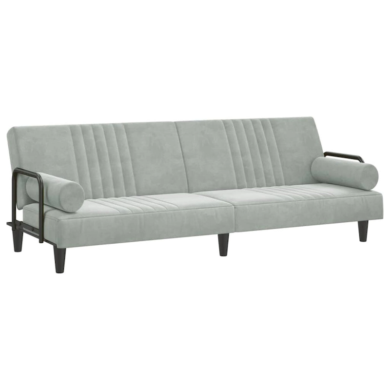 vidaXL Sofa Bed with Armrests Couch Recliner Loveseat Folding Daybed Velvet - 80.7 x 35 x 27.6