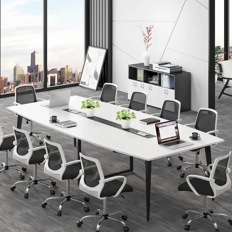 Boat-Shaped Conference Table - 8 Feet - 6-8 Seater