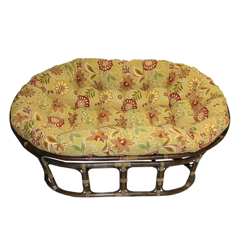 International Caravan Bali Double Papasan Chair with Cushion