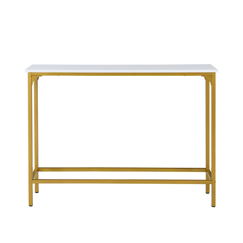 Carolina Living Slim Console Table - White/Gold