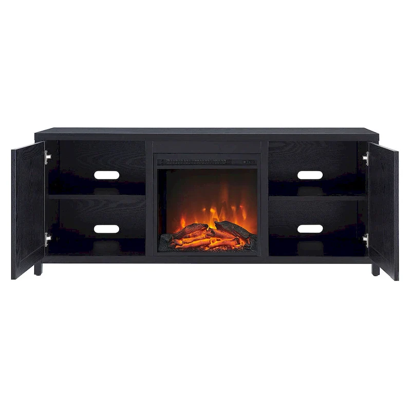 Granger 58  TV Stand with Log Fireplace Insert